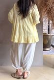 Driftwood Bell Sleeve Smock Top Lemon